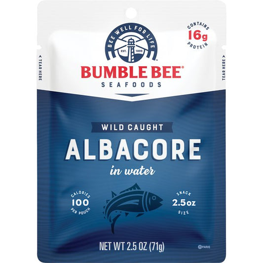 Bumble Bee Albacore Tuna in Water, 2.5 oz Pouch