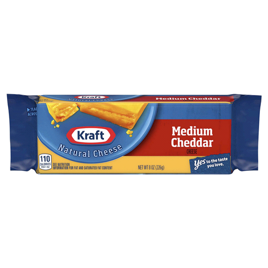 Kraft Medium Cheddar Cheese, 16 0z Block