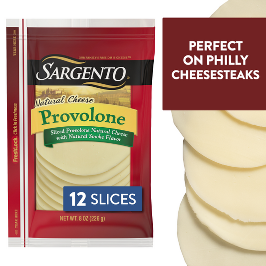 Sargento Natural Cheese Provolone, 12 slices