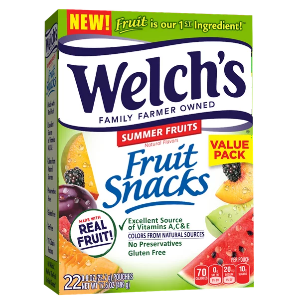 Welch's Fruit Snacks, various flavors 22ct, 0.9oz