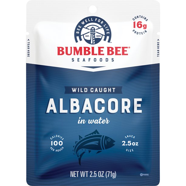 Bumble Bee Albacore Tuna in Water, 2.5 oz Pouch