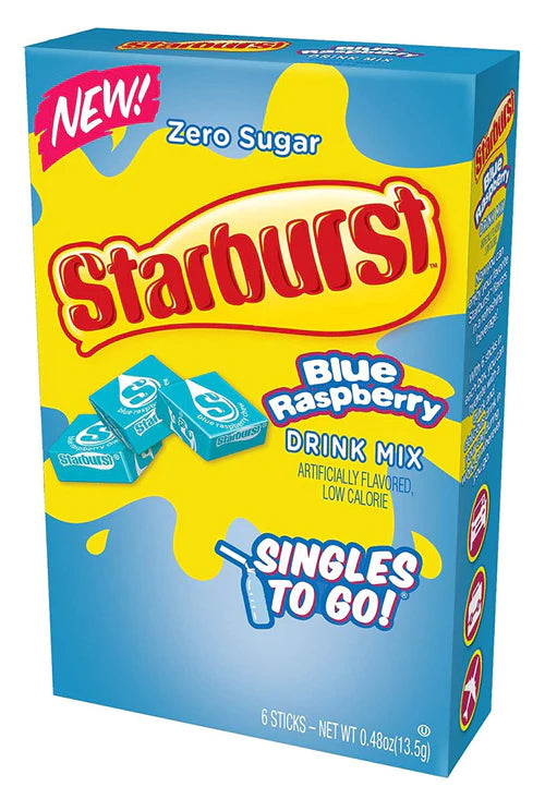 Starburst 6ct Singles-To-Go Sugar-Free Drink Mix, Blue Raspberry