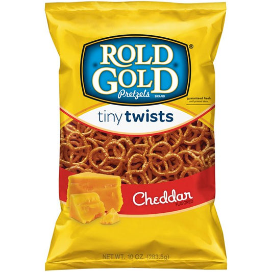 Rold Gold Tiny Twists Pretzels, Cheddar Cheese Flavored, 10 oz.