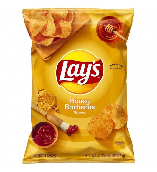 Lay's Potato Chips, Honey Barbecue Flavor, 7.75 oz Bag